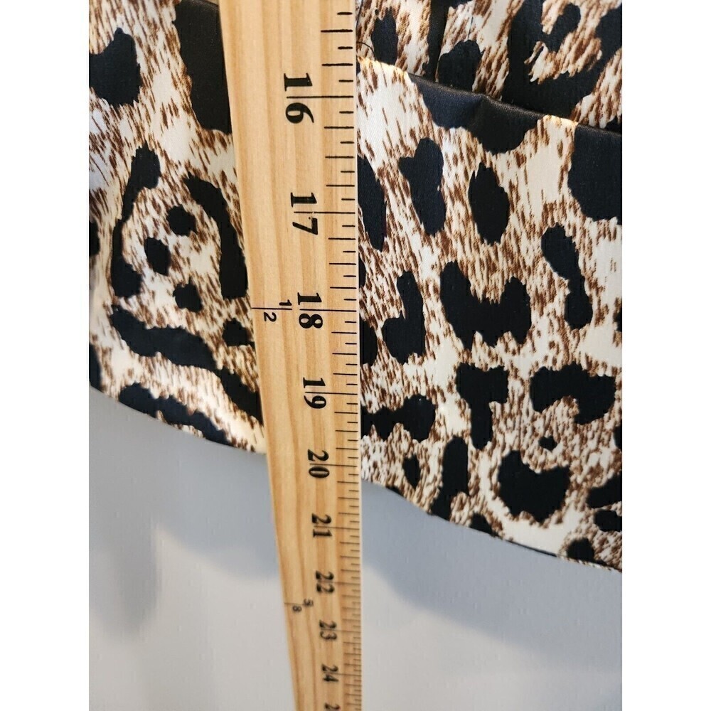Clara Sun Woo Womens Jacket Animal Print Cropped Sz S Ruffle Sleeve Collared - Picture 11 of 14